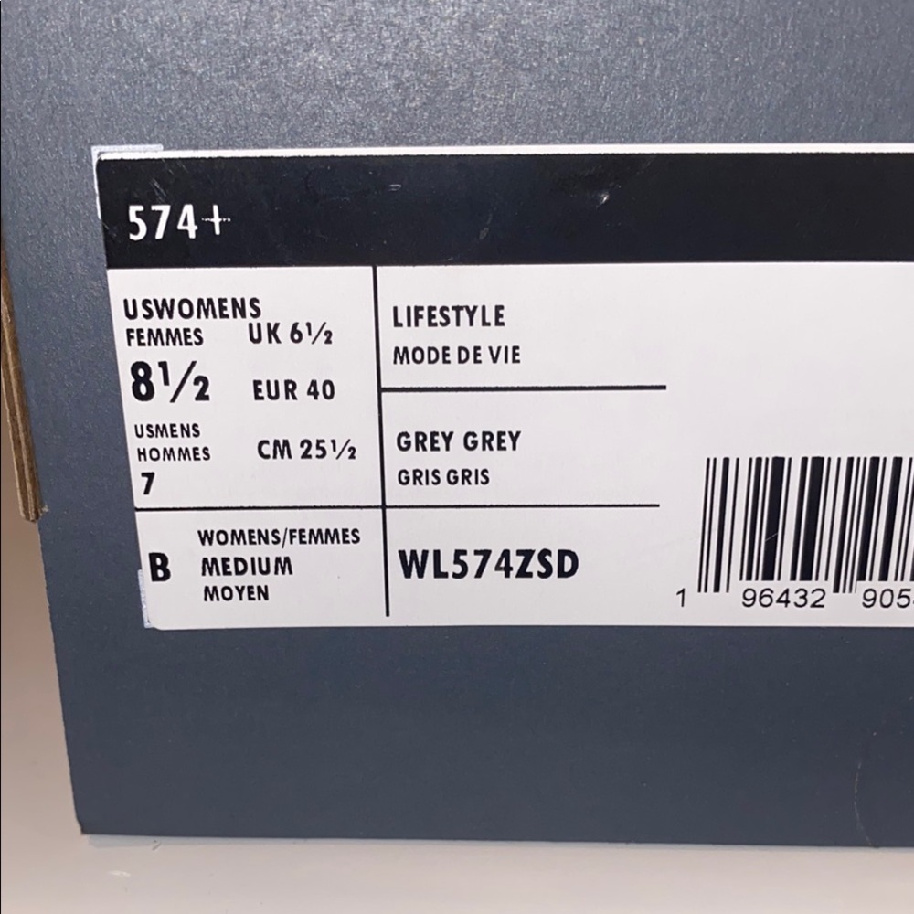 New Balance 574+ grey sneakers size 8.5 - Picture 6 of 10